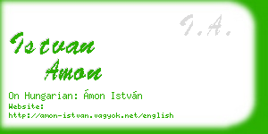 istvan amon business card